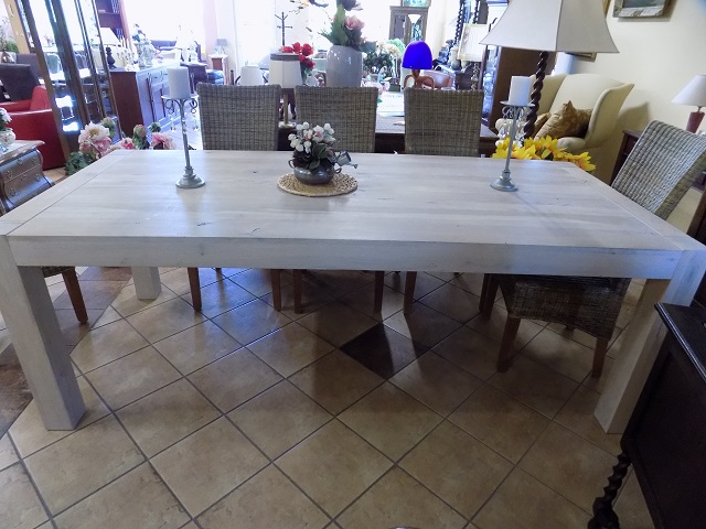 Jedálenský stôl masív white wash